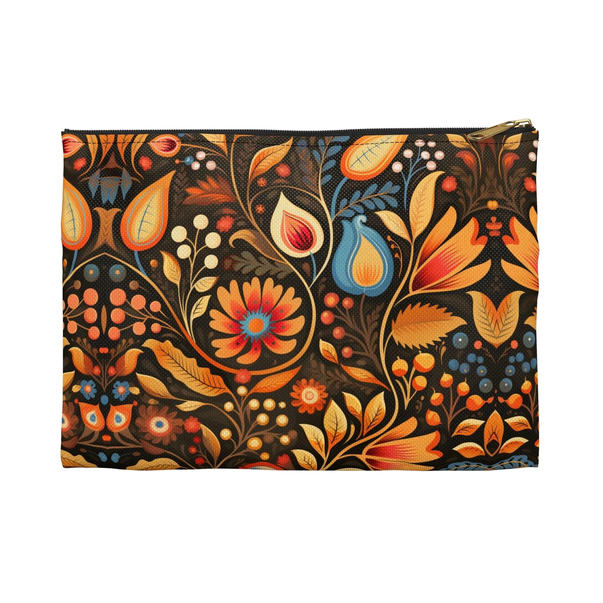 Bavarian Fall Folk Art Print Pouch - The Global Wanderer