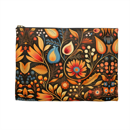 Bavarian Fall Folk Art Print Pouch - The Global Wanderer