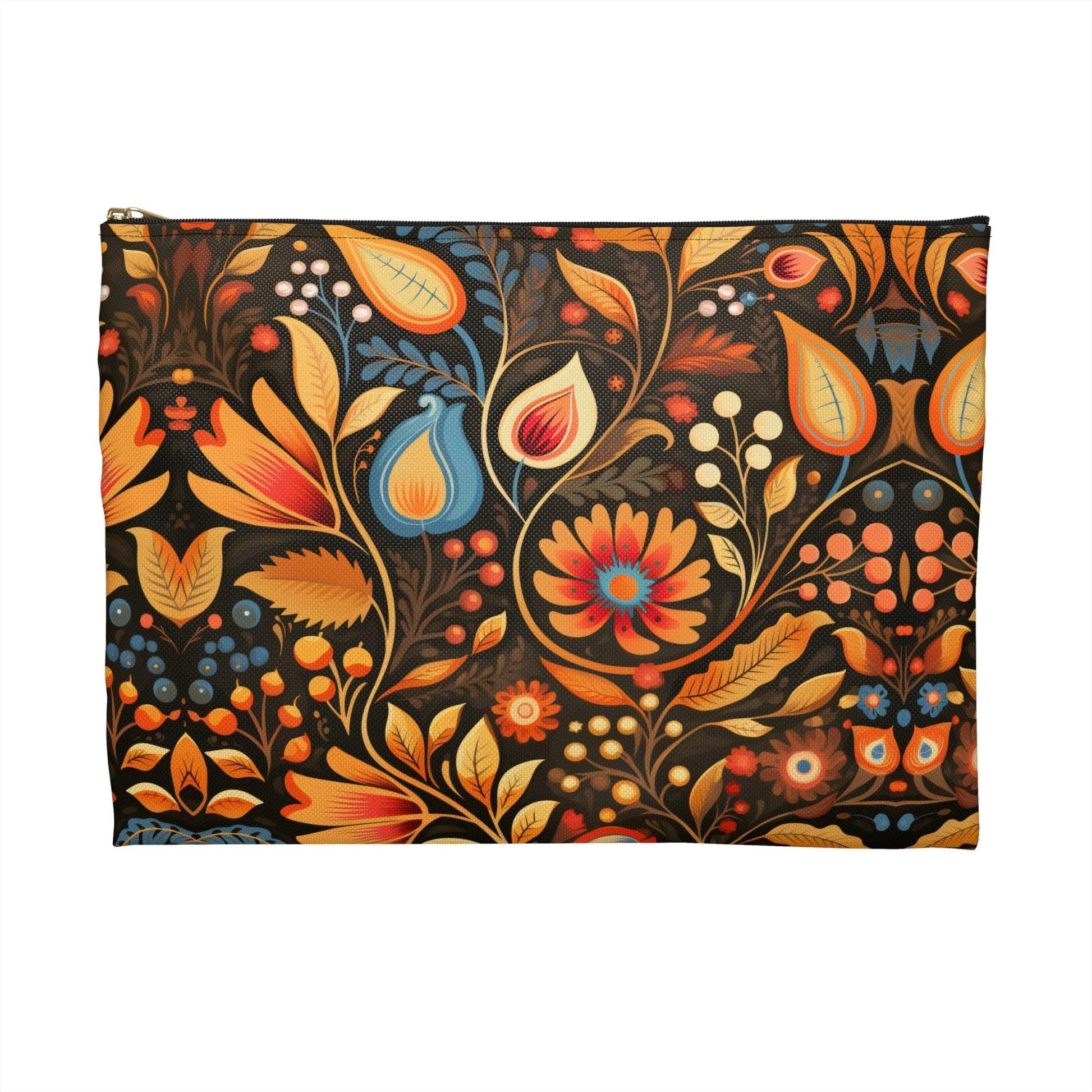 Bavarian Fall Folk Art Print Pouch - The Global Wanderer