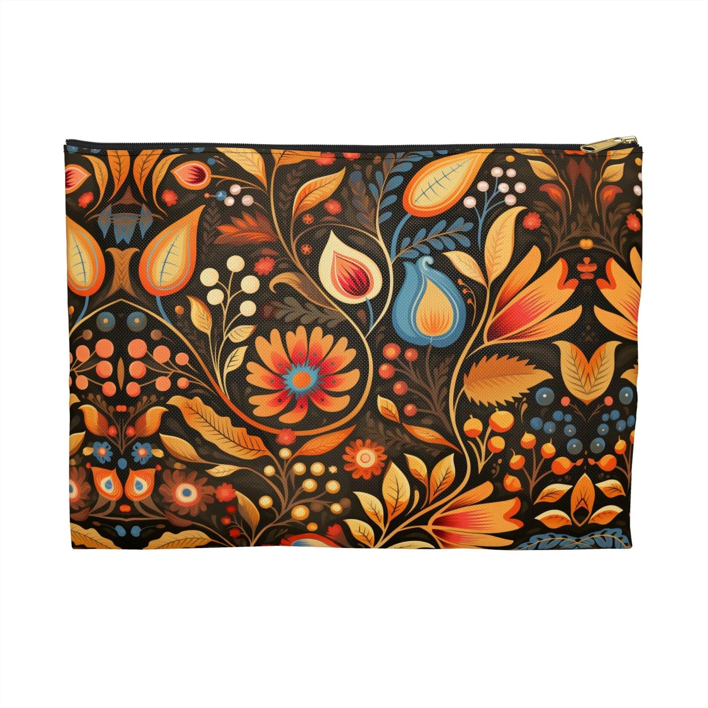 Bavarian Fall Folk Art Print Pouch - The Global Wanderer