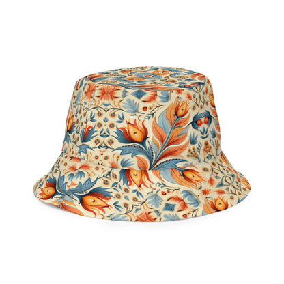 Bavarian Fall Folk Art Reversible Bucket Hat - The Global Wanderer