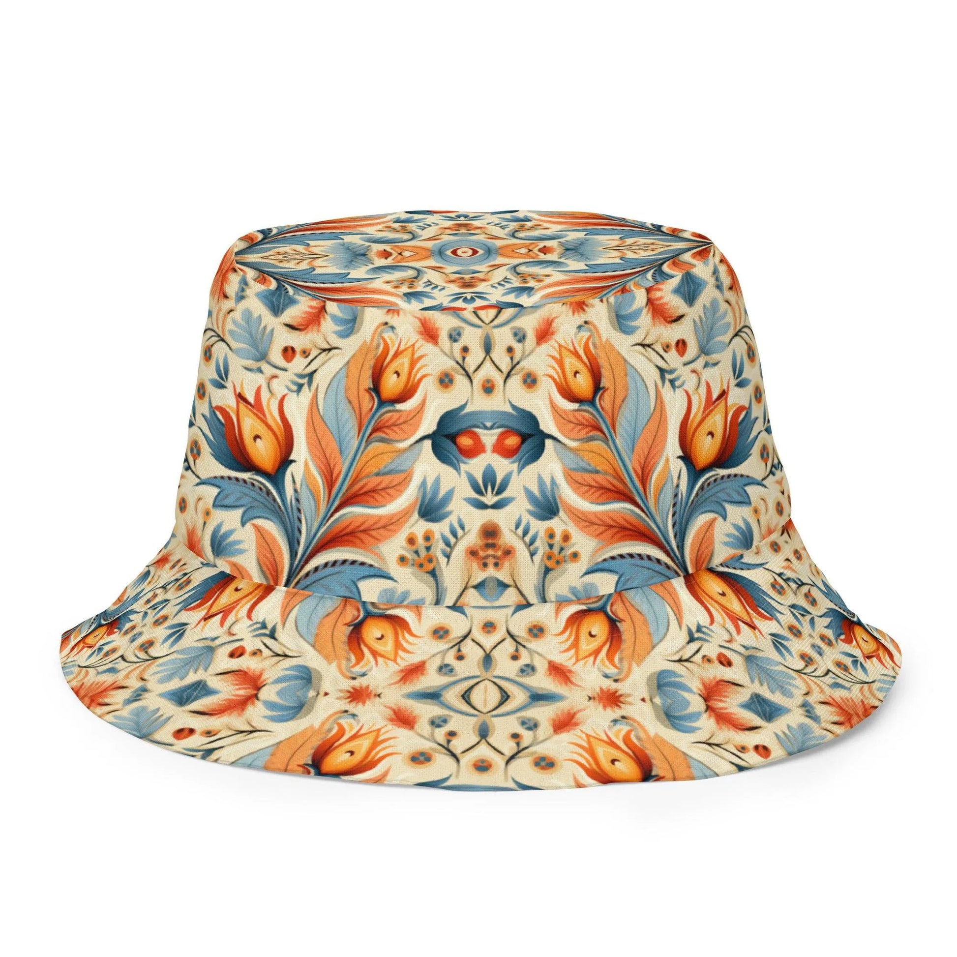 Bavarian Fall Folk Art Reversible Bucket Hat - The Global Wanderer