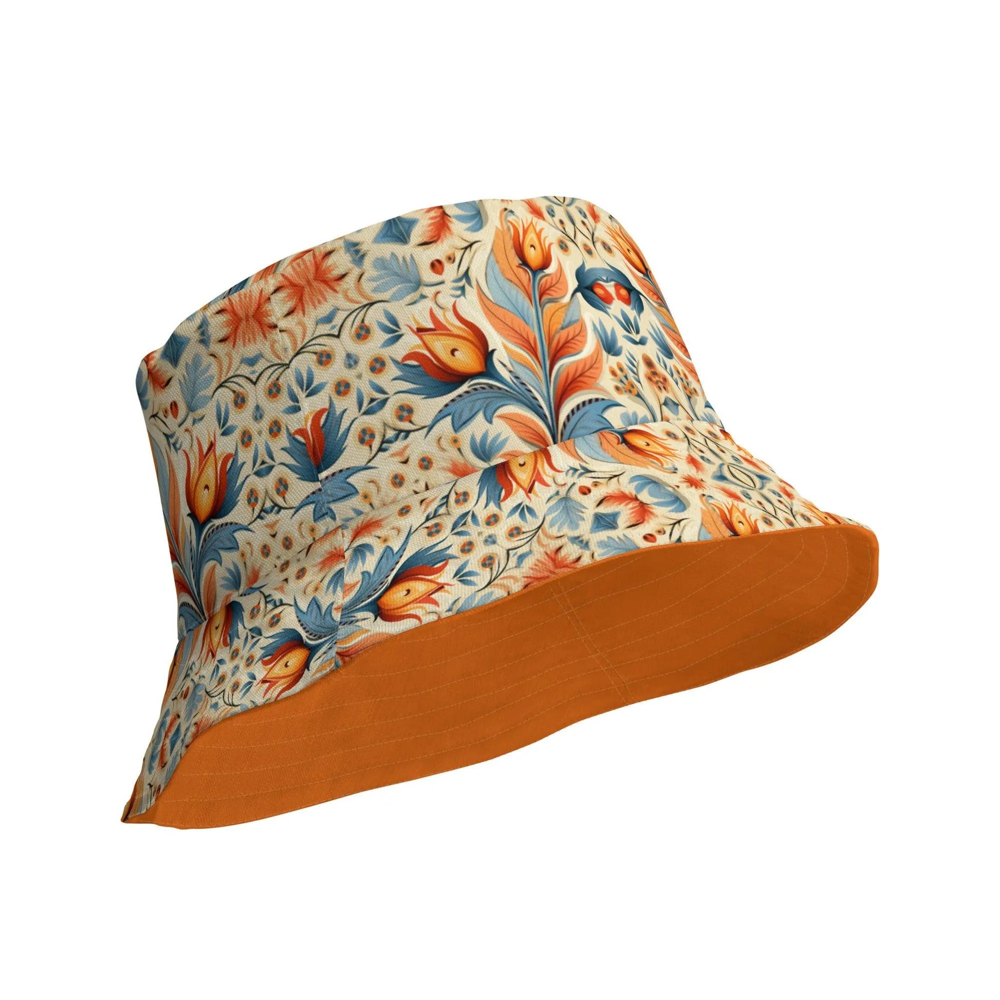 Bavarian Fall Folk Art Reversible Bucket Hat - The Global Wanderer