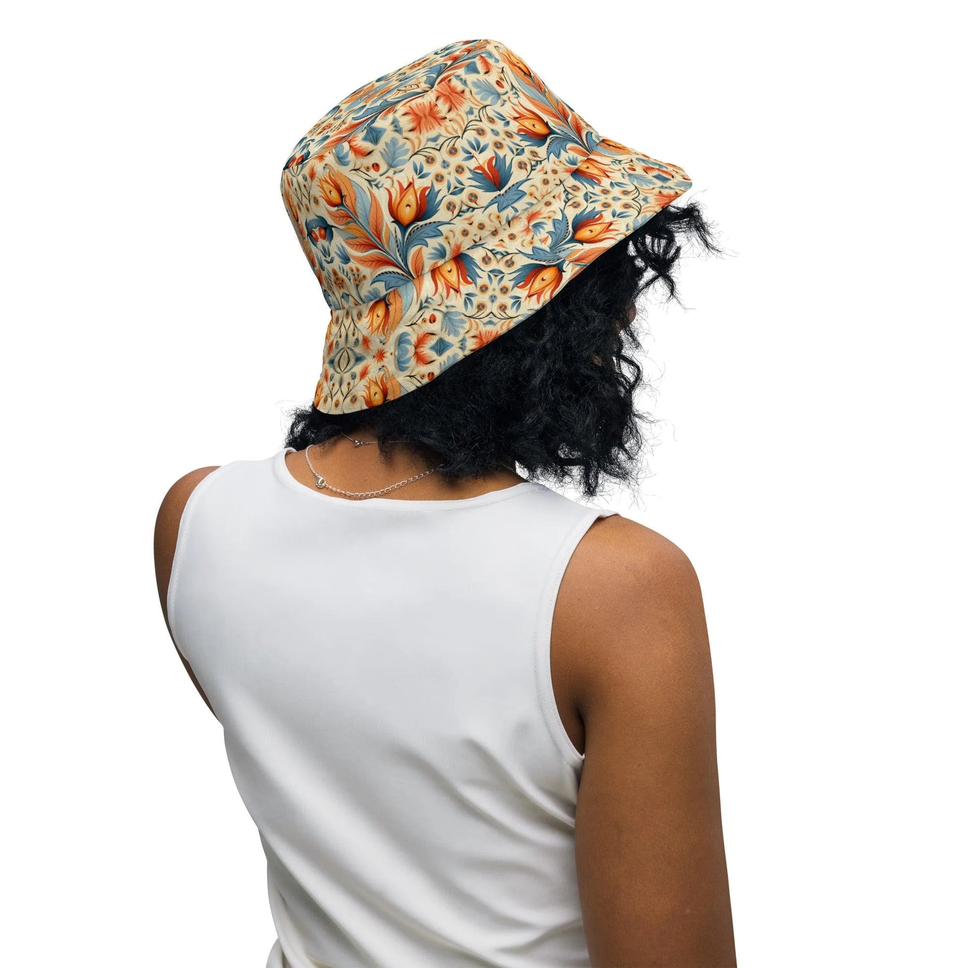 Bavarian Fall Folk Art Reversible Bucket Hat - The Global Wanderer