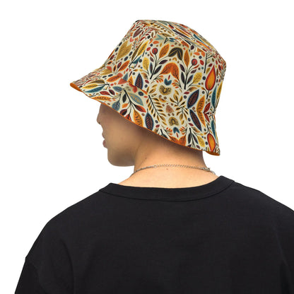 Bavarian Fall Folk Art Reversible Bucket Hat - The Global Wanderer