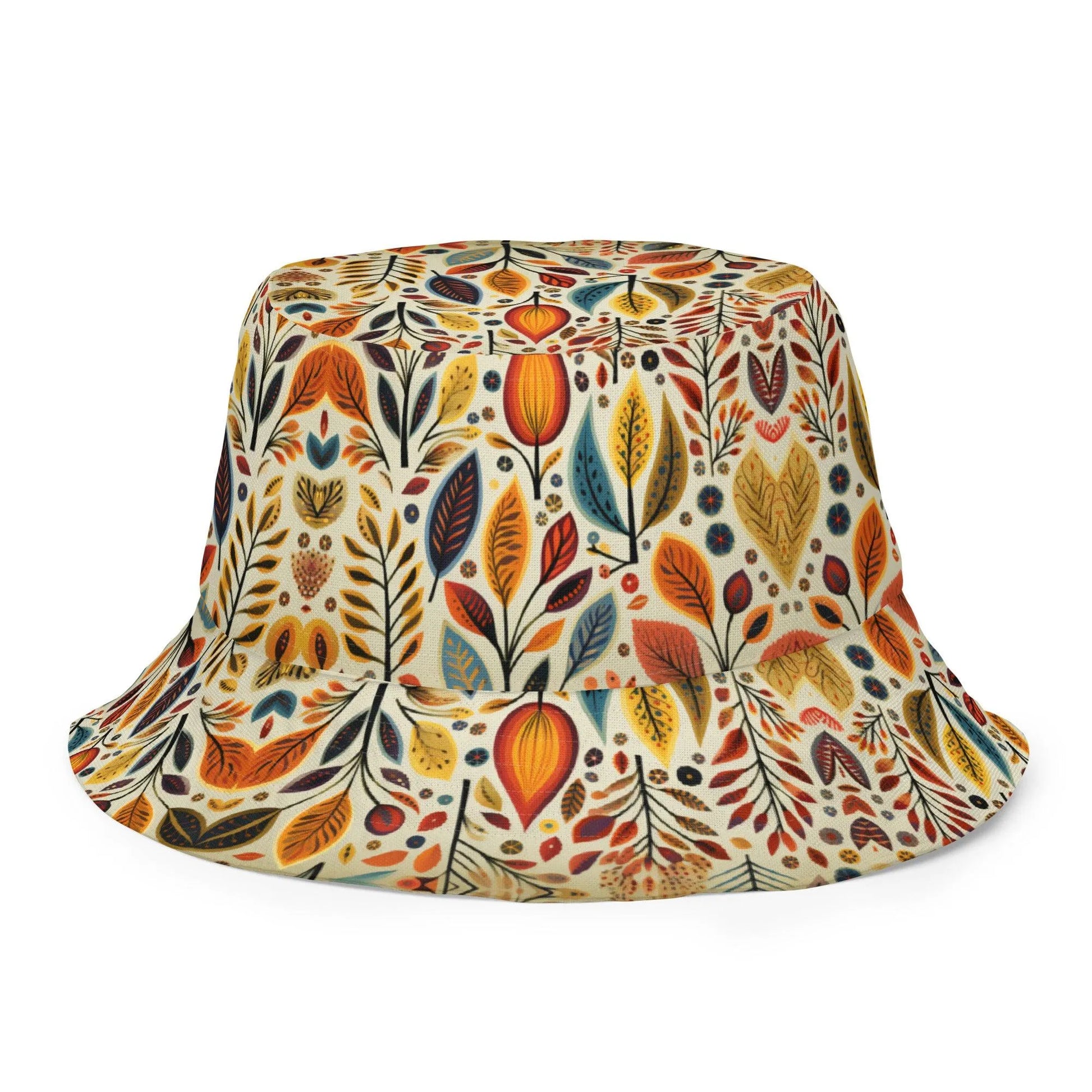 Bavarian Fall Folk Art Reversible Bucket Hat - The Global Wanderer