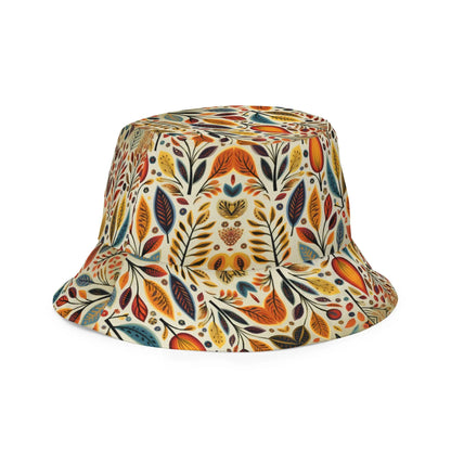 Bavarian Fall Folk Art Reversible Bucket Hat - The Global Wanderer