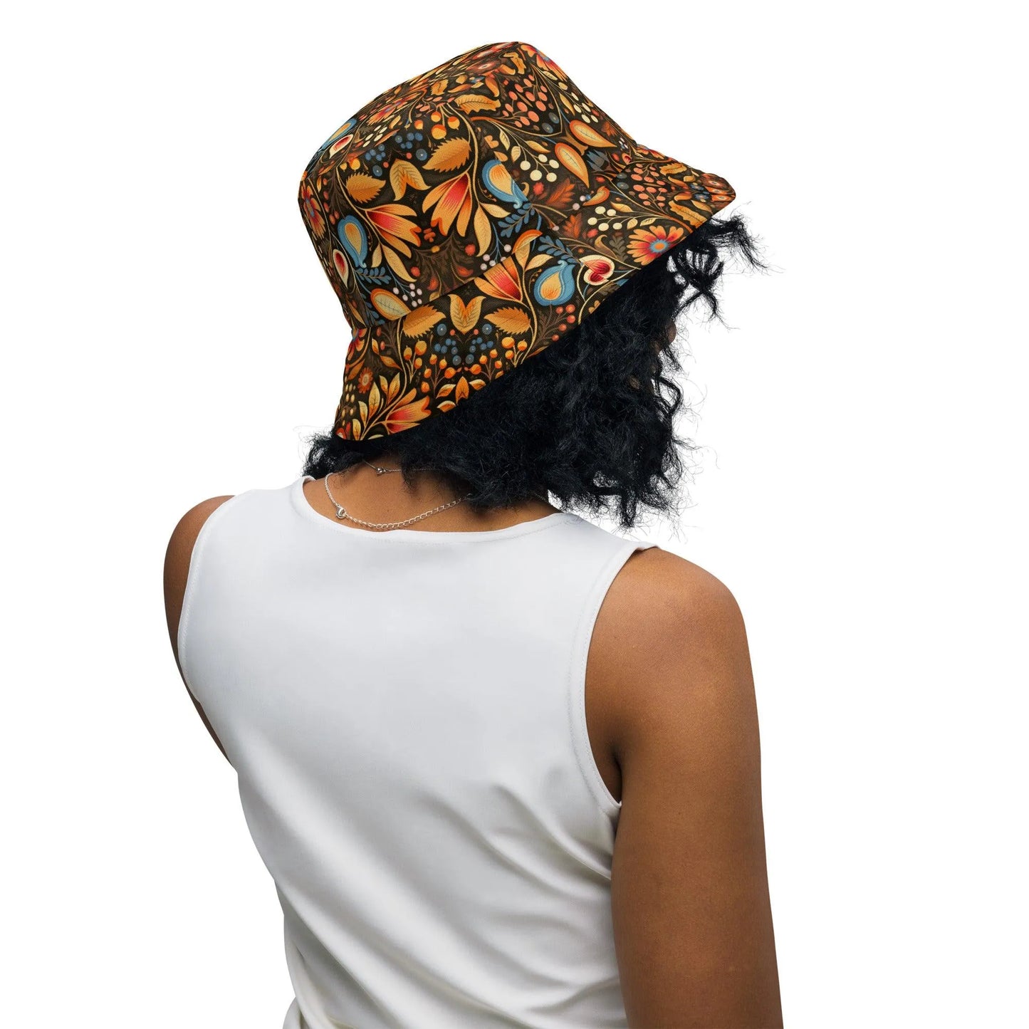 Bavarian Fall Folk Art Reversible Bucket Hat - The Global Wanderer