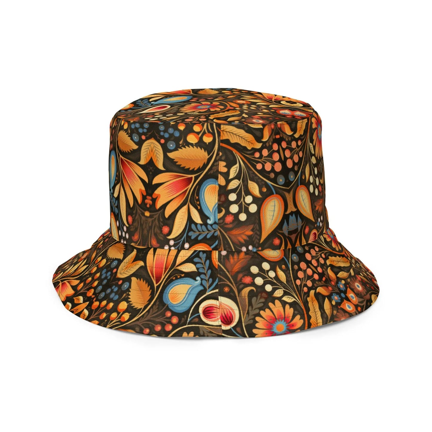 Bavarian Fall Folk Art Reversible Bucket Hat - The Global Wanderer