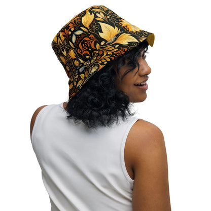 Bavarian Fall Folk Art Reversible Bucket Hat - The Global Wanderer