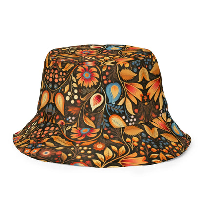 Bavarian Fall Folk Art Reversible Bucket Hat - The Global Wanderer