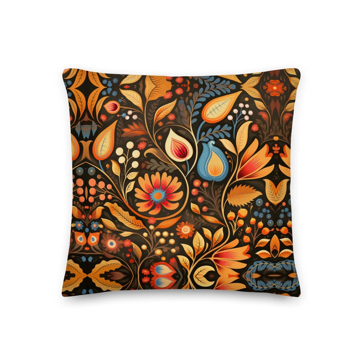 Bavarian Fall Folk Art Throw Pillow - The Global Wanderer