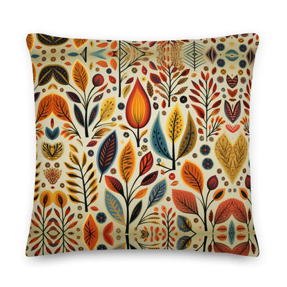 Bavarian Fall Folk Art Throw Pillow - The Global Wanderer