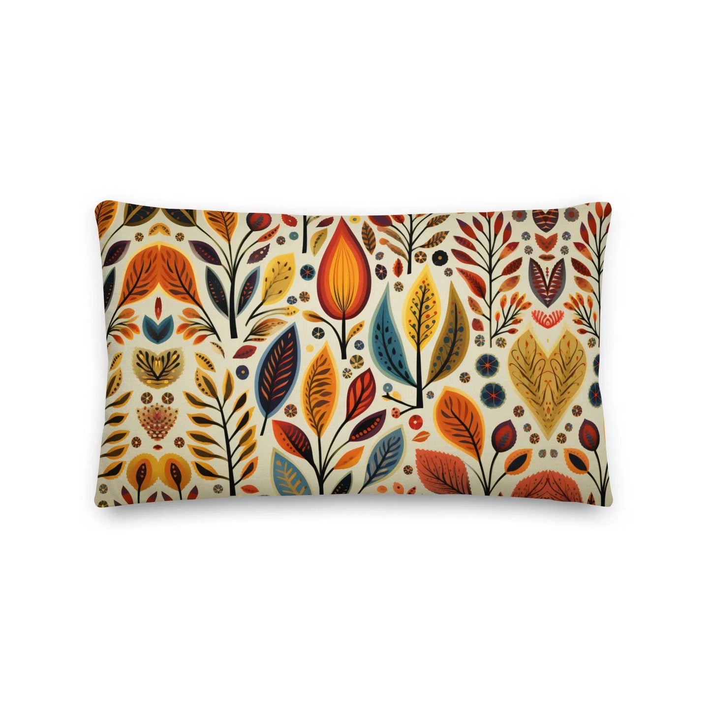 Bavarian Fall Folk Art Throw Pillow - The Global Wanderer