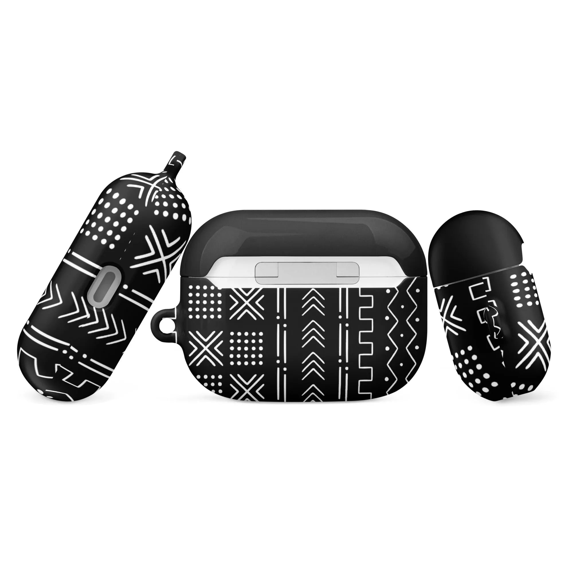Black Mud Cloth AirPod Pro Case - The Global Wanderer
