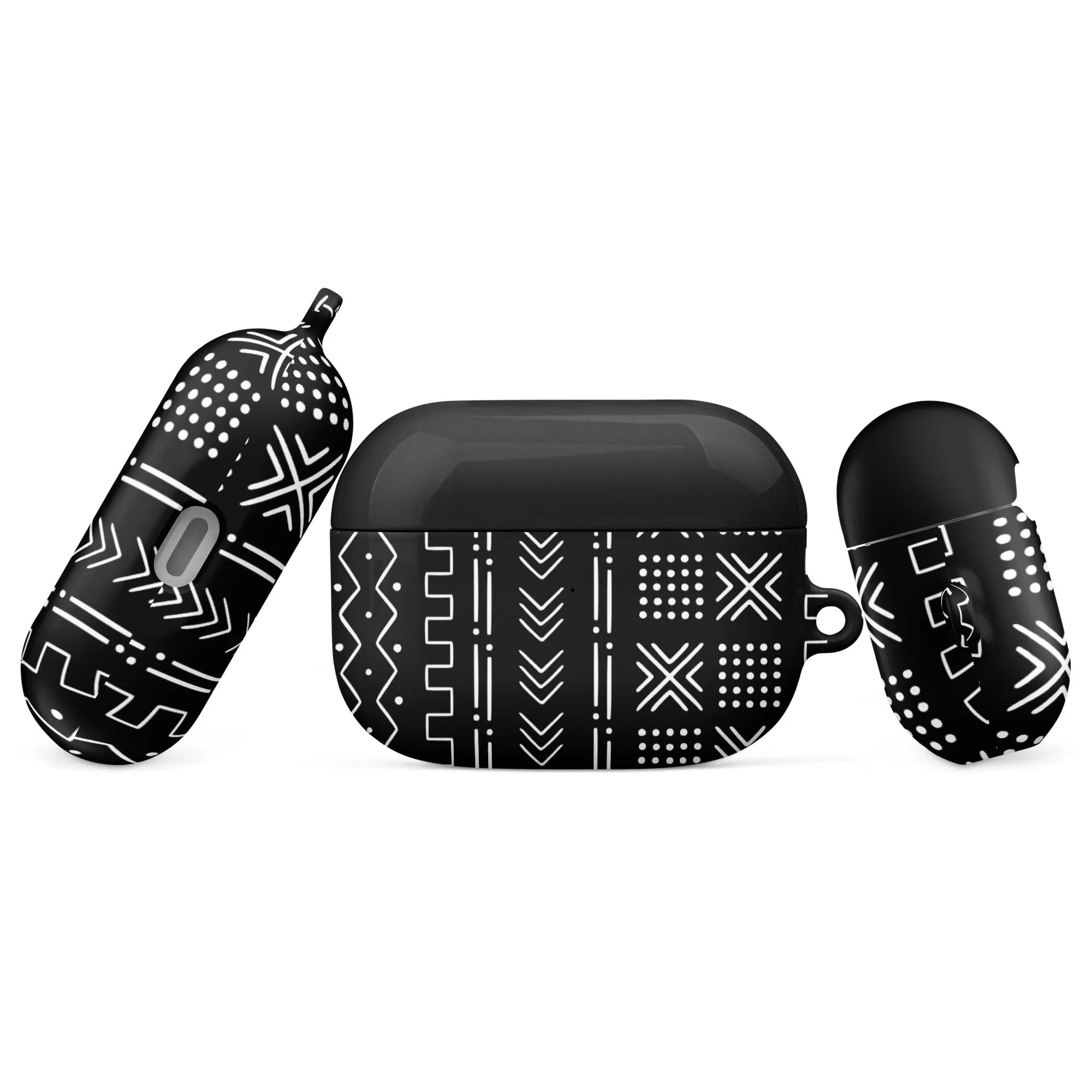 Black Mud Cloth AirPod Pro Case - The Global Wanderer