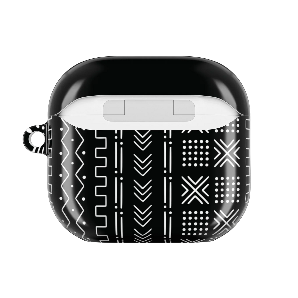 Black Mud Cloth AirPods 4 Case - The Global Wanderer