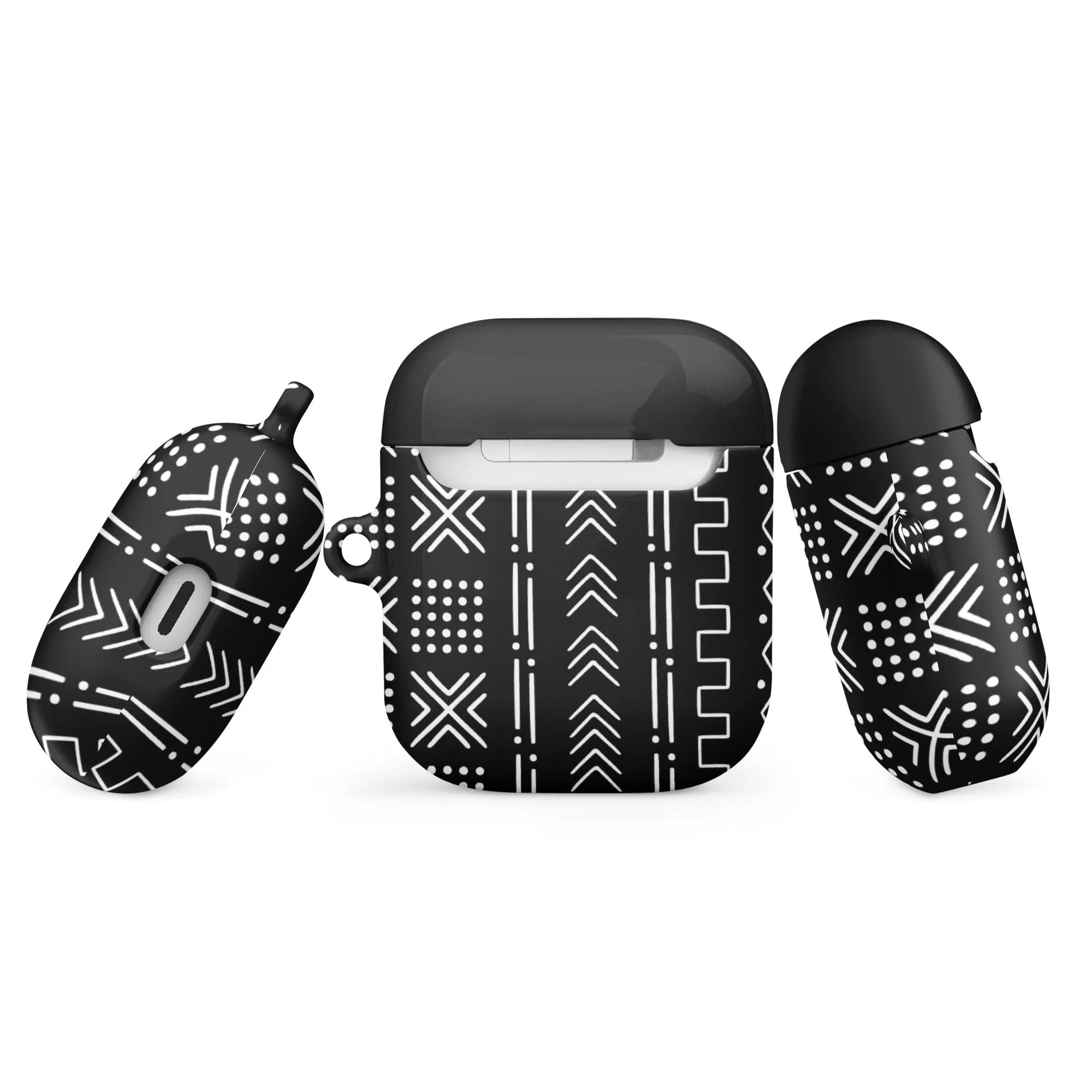 Black Mud Cloth AirPod Case - The Global Wanderer