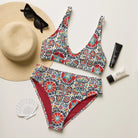 Bukhara Suzani Recycled High-Waisted Bikini - The Global Wanderer