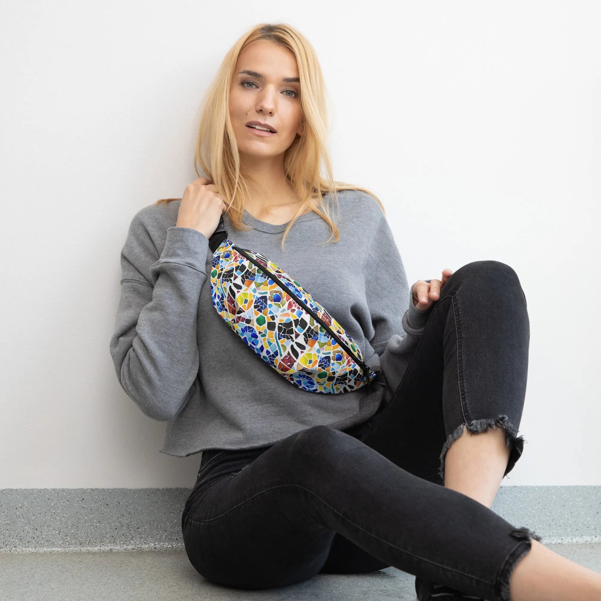 Cadaqués Bohemian Mosaic Fanny Pack - The Global Wanderer