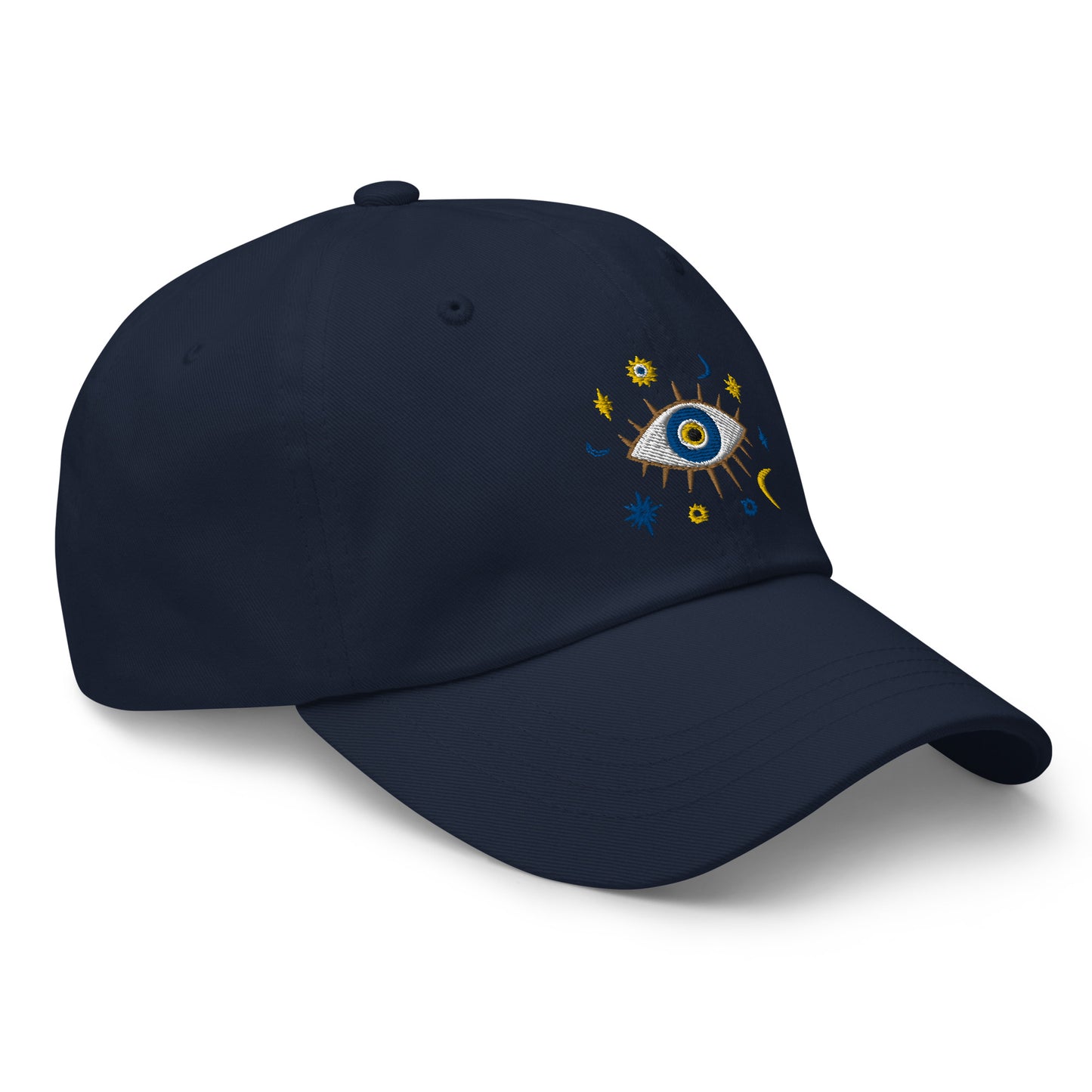 Greek Evil Eye Embroidered Dad Hat - The Global Wanderer