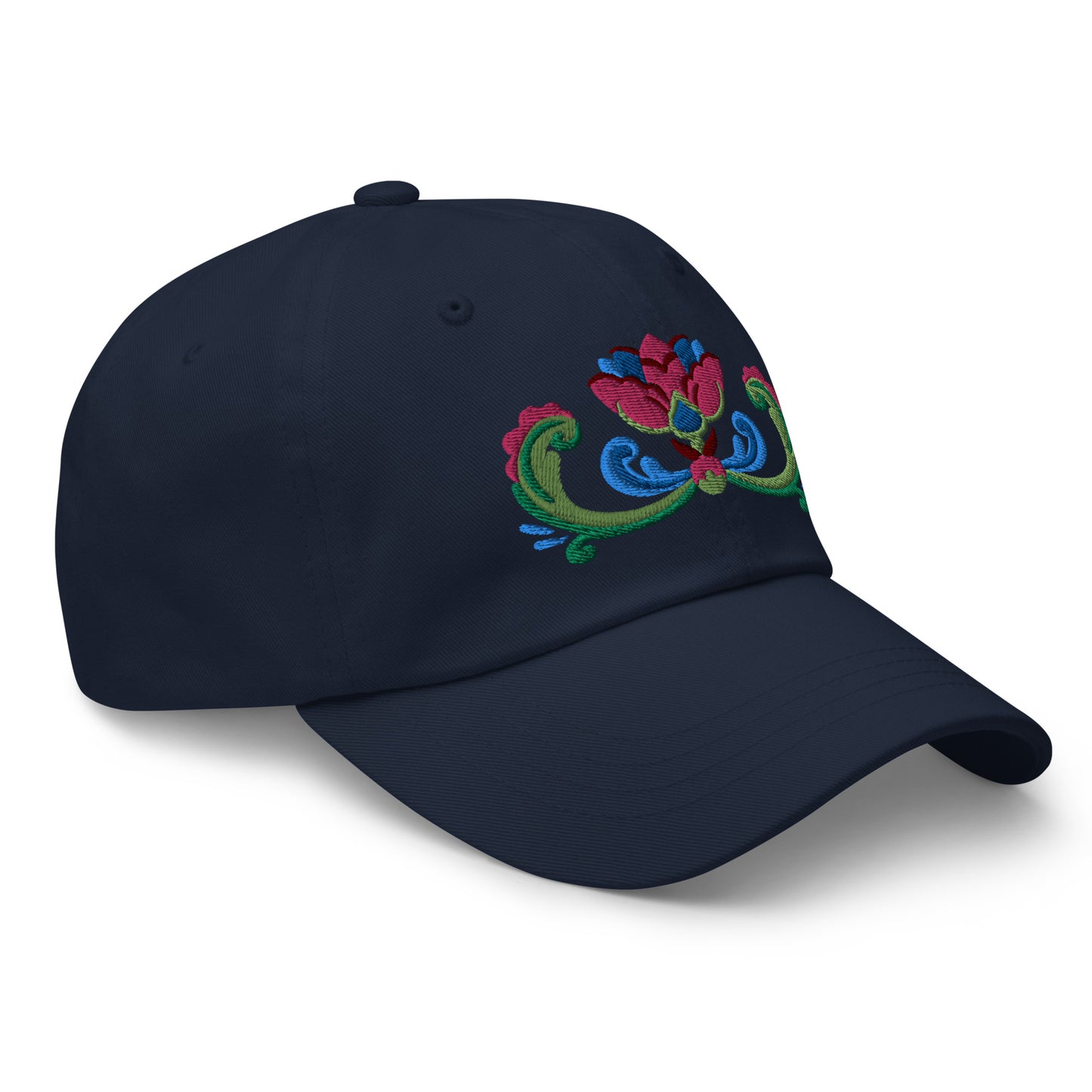 Norwegian Rosemaling Embroidered Dad Hat - The Global Wanderer