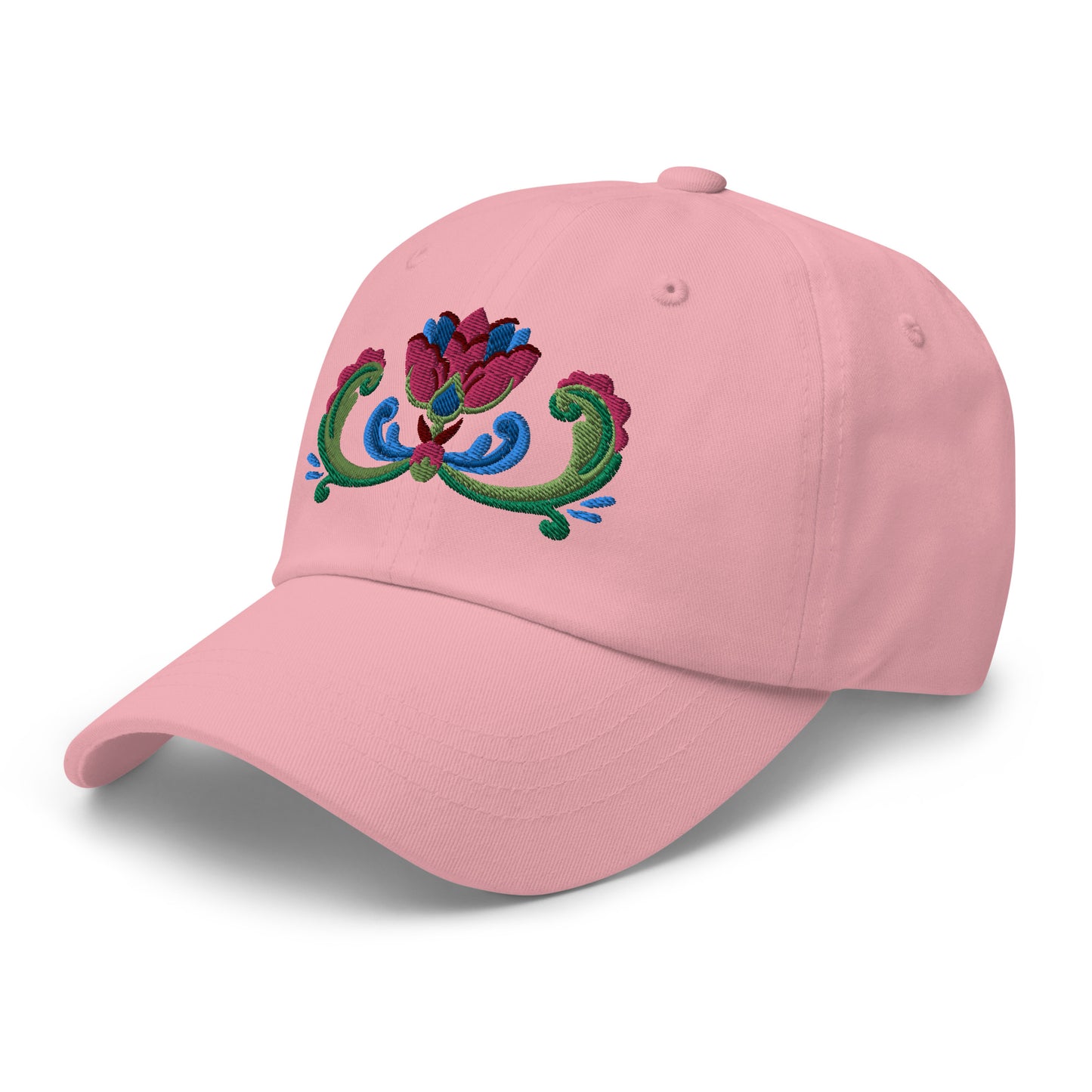 Norwegian Rosemaling Embroidered Dad Hat - The Global Wanderer