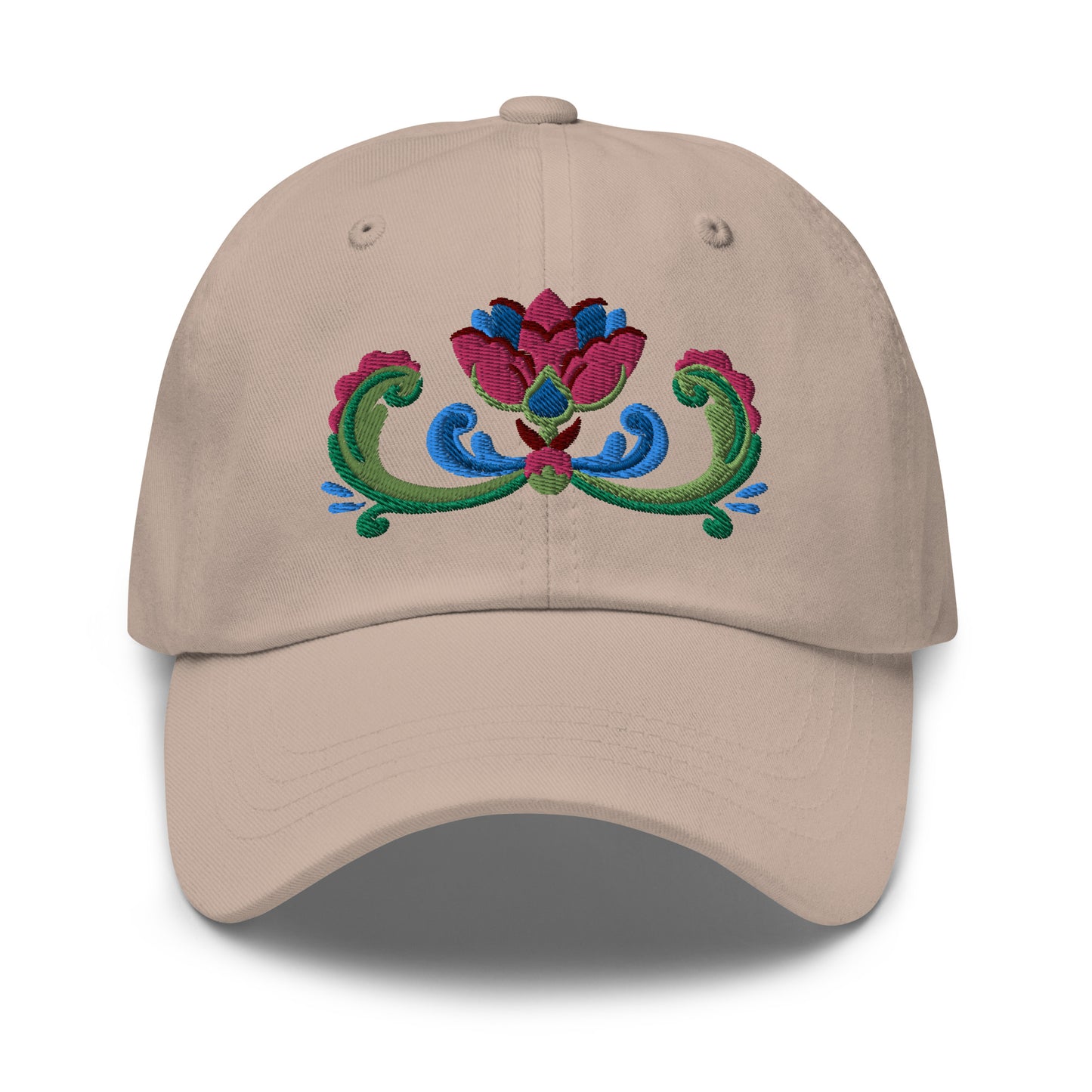 Norwegian Rosemaling Embroidered Dad Hat - The Global Wanderer