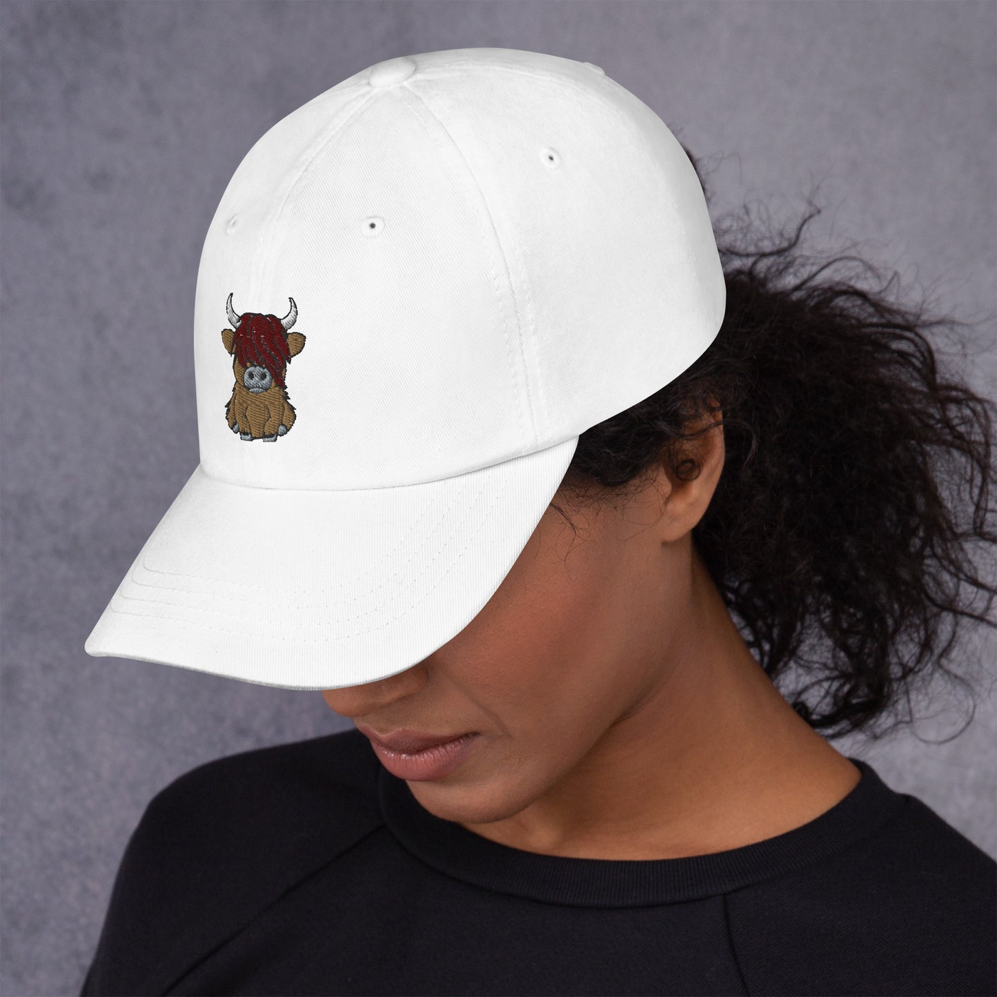 Scottish Highland Cow Embroidered Dad Hat - The Global Wanderer