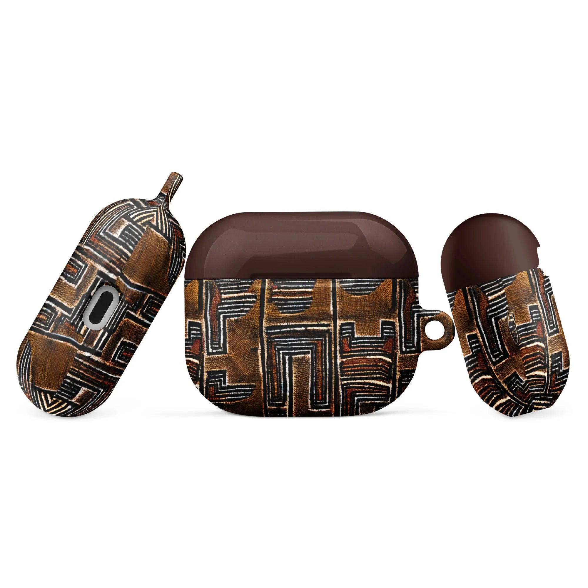 Cocoa Lines Mud Cloth AirPod 3 Case - The Global Wanderer