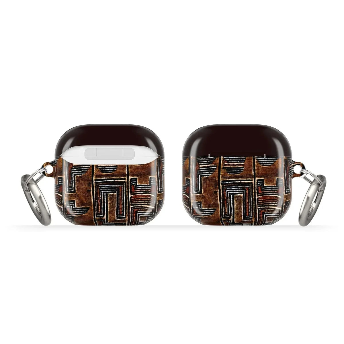 Cocoa Lines Mud Cloth AirPods 4 Case - The Global Wanderer