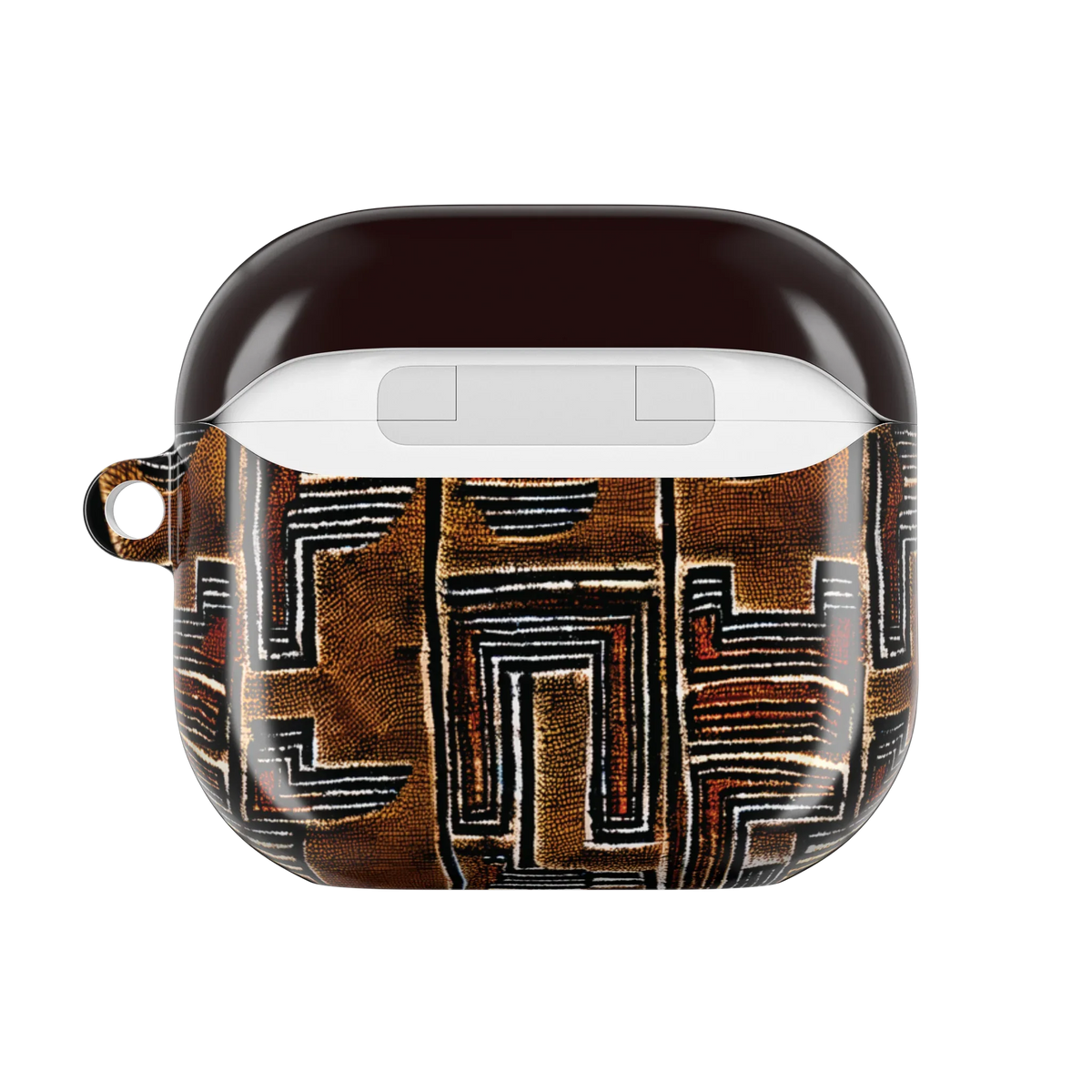 Cocoa Lines Mud Cloth AirPods 4 Case - The Global Wanderer