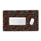Cocoa Lines Mud Cloth Desk Mat - The Global Wanderer