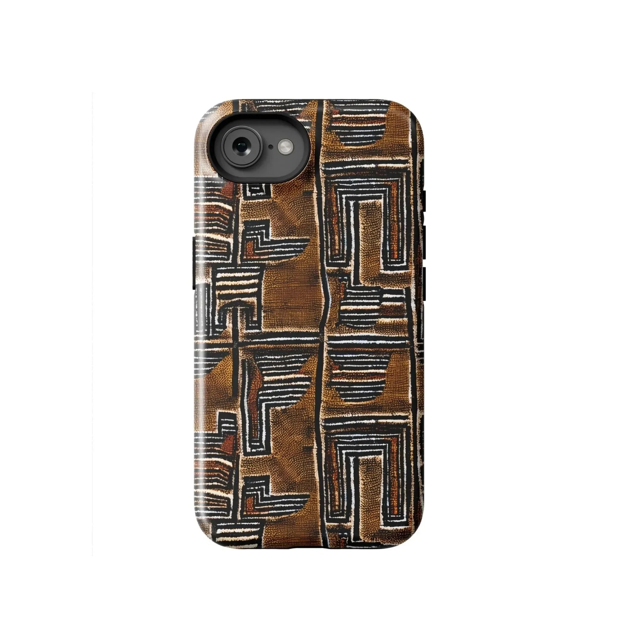 Cocoa Lines Mud Cloth Tough MagSafe iPhone® Case - The Global Wanderer