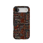 Cocoa Lines Mud Cloth Tough MagSafe iPhone Case - The Global Wanderer