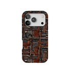 Cocoa Lines Mud Cloth Tough MagSafe iPhone Case - The Global Wanderer