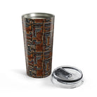 Cocoa Lines Mud Cloth Tumbler - The Global Wanderer
