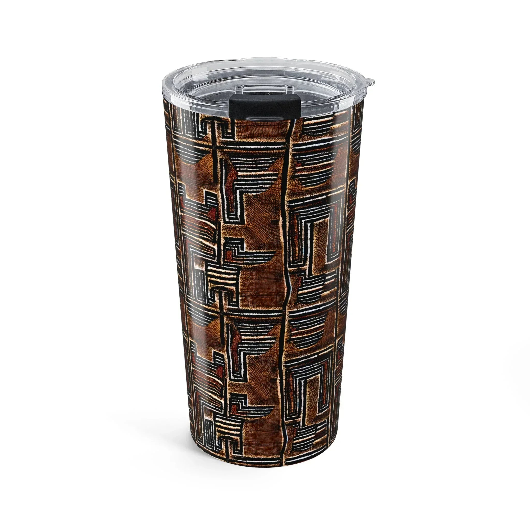 Cocoa Lines Mud Cloth Tumbler - The Global Wanderer