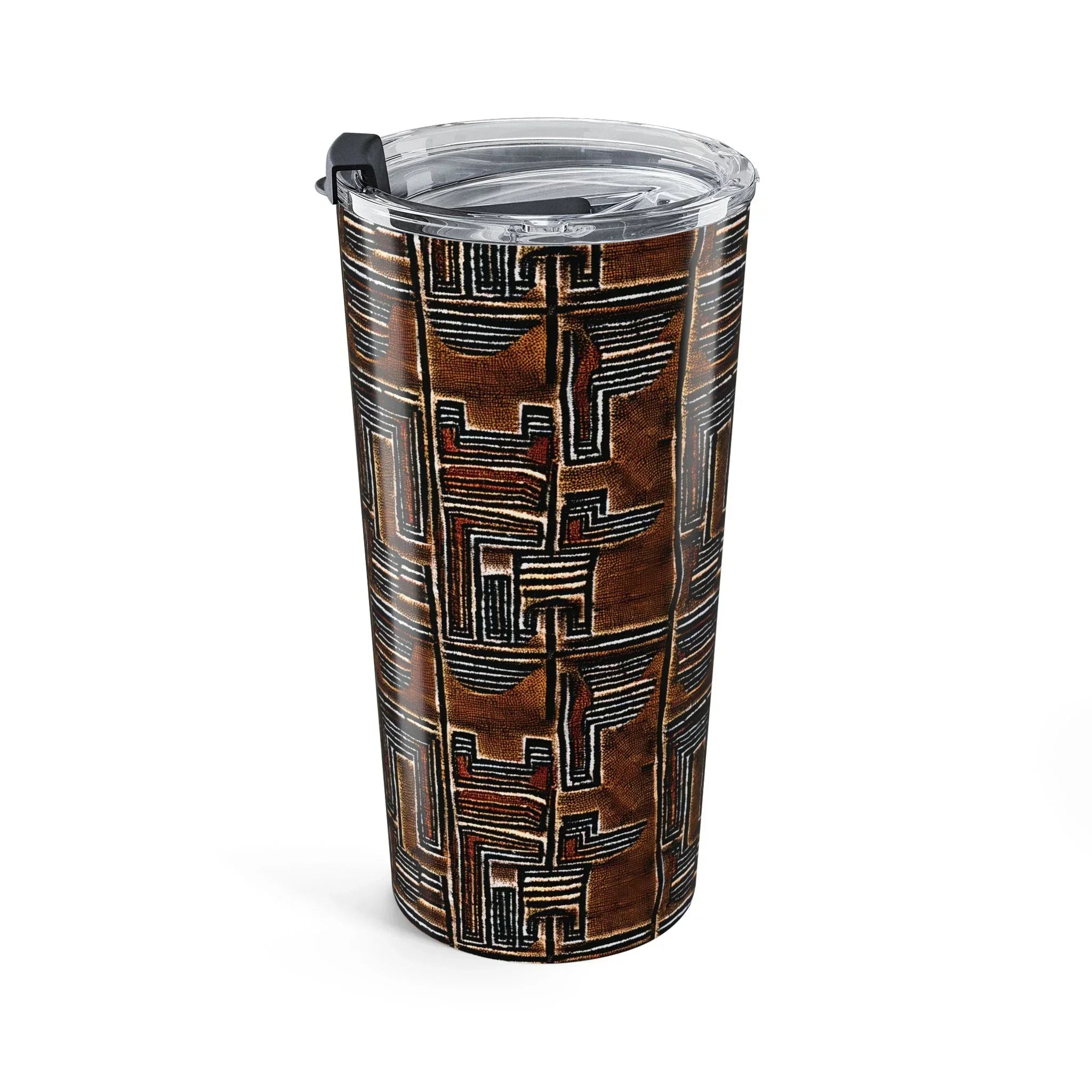 Cocoa Lines Mud Cloth Tumbler - The Global Wanderer