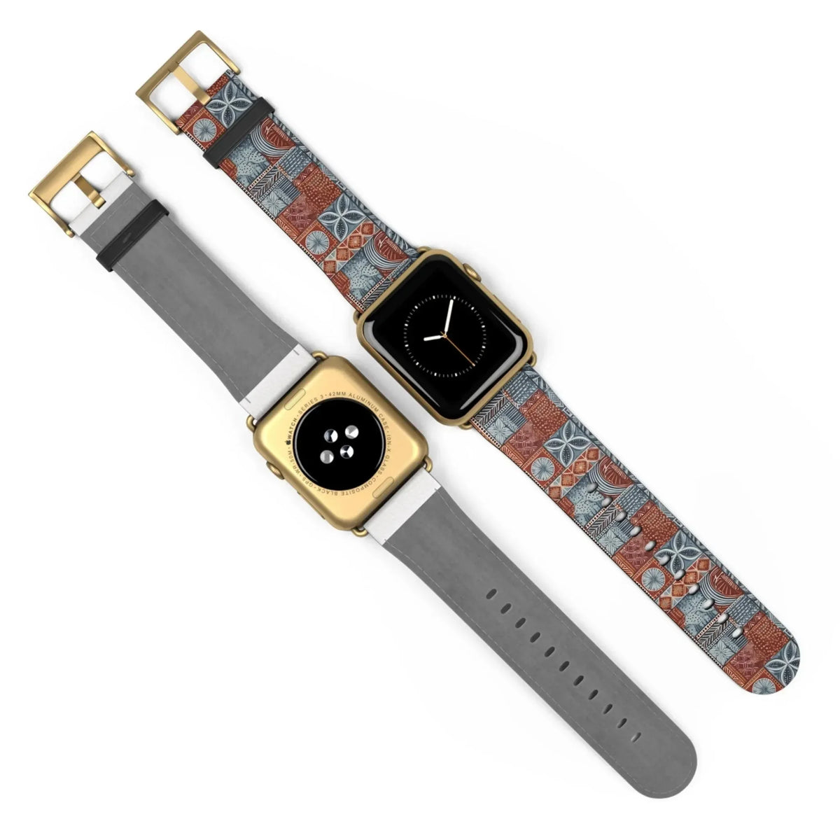 Coral Path Tapa Cloth Apple Watch Band - The Global Wanderer