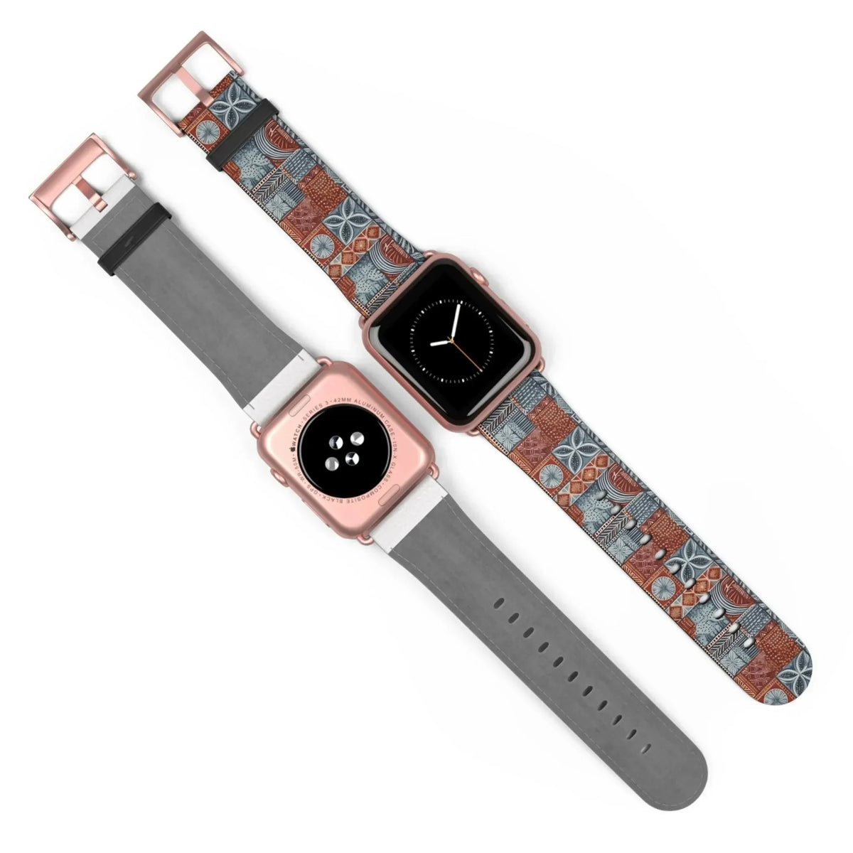 Coral Path Tapa Cloth Apple Watch Band - The Global Wanderer