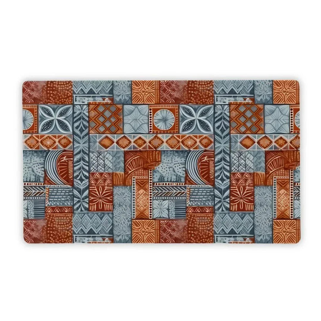 Coral Path Tapa Cloth Desk Mat - The Global Wanderer