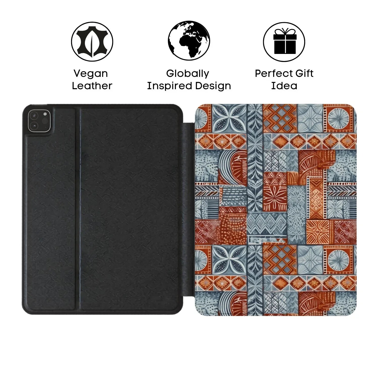 Coral Path Tapa Cloth iPad Case - The Global Wanderer