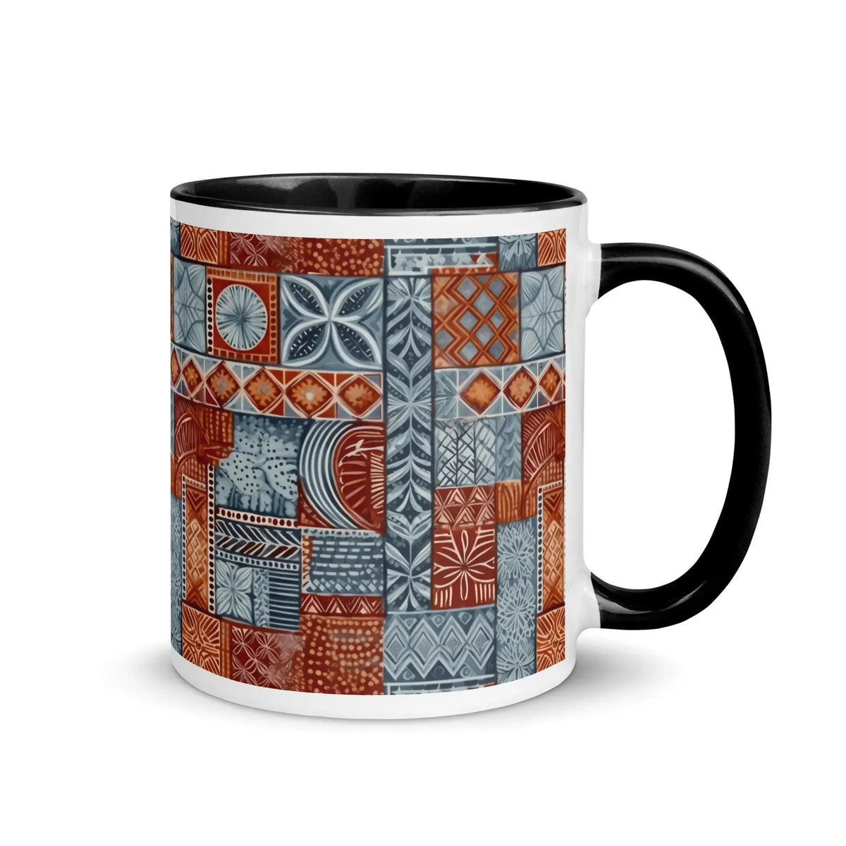 Coral Path Tapa Cloth Mug - The Global Wanderer