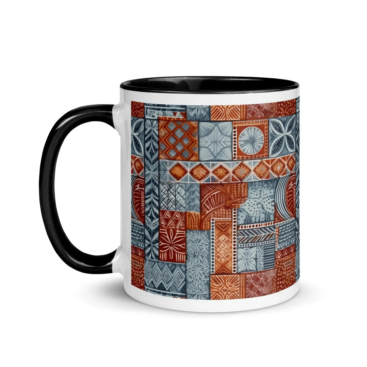 Coral Path Tapa Cloth Mug - The Global Wanderer
