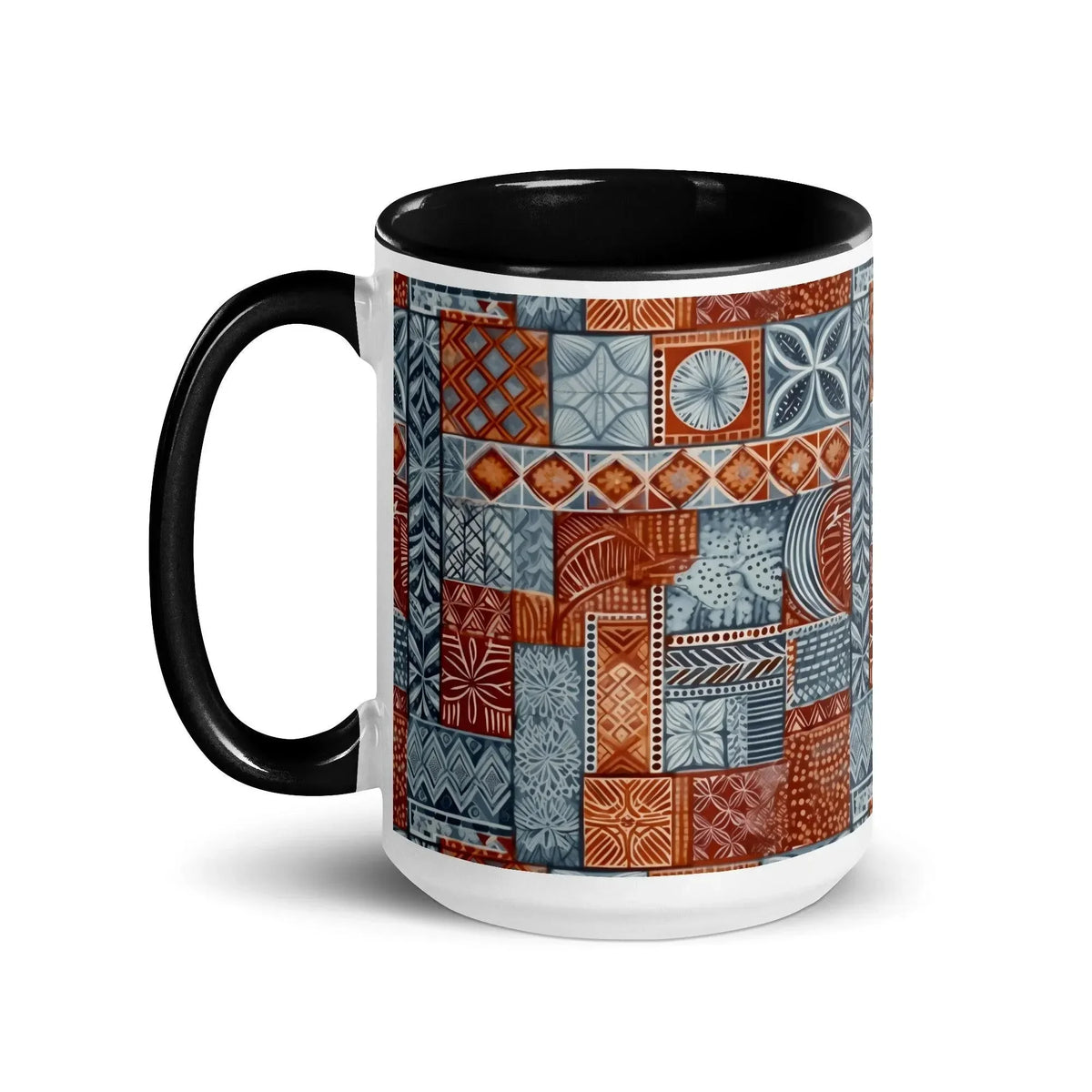 Coral Path Tapa Cloth Mug - The Global Wanderer