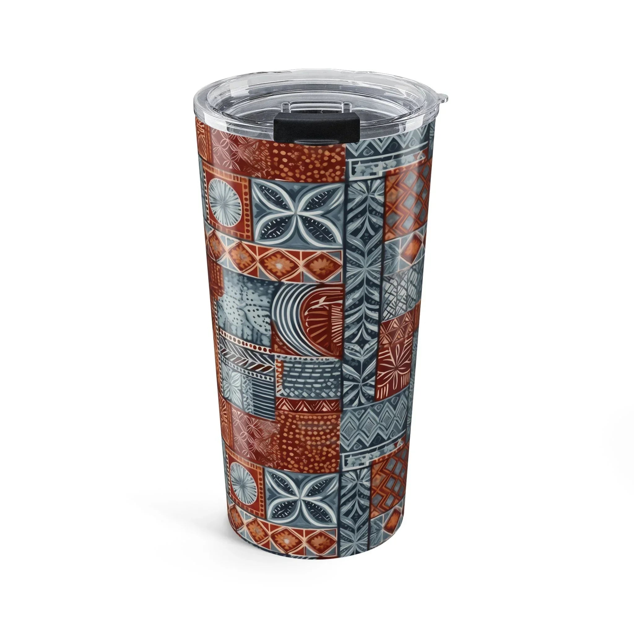 Coral Path Tapa Cloth Tumbler - The Global Wanderer