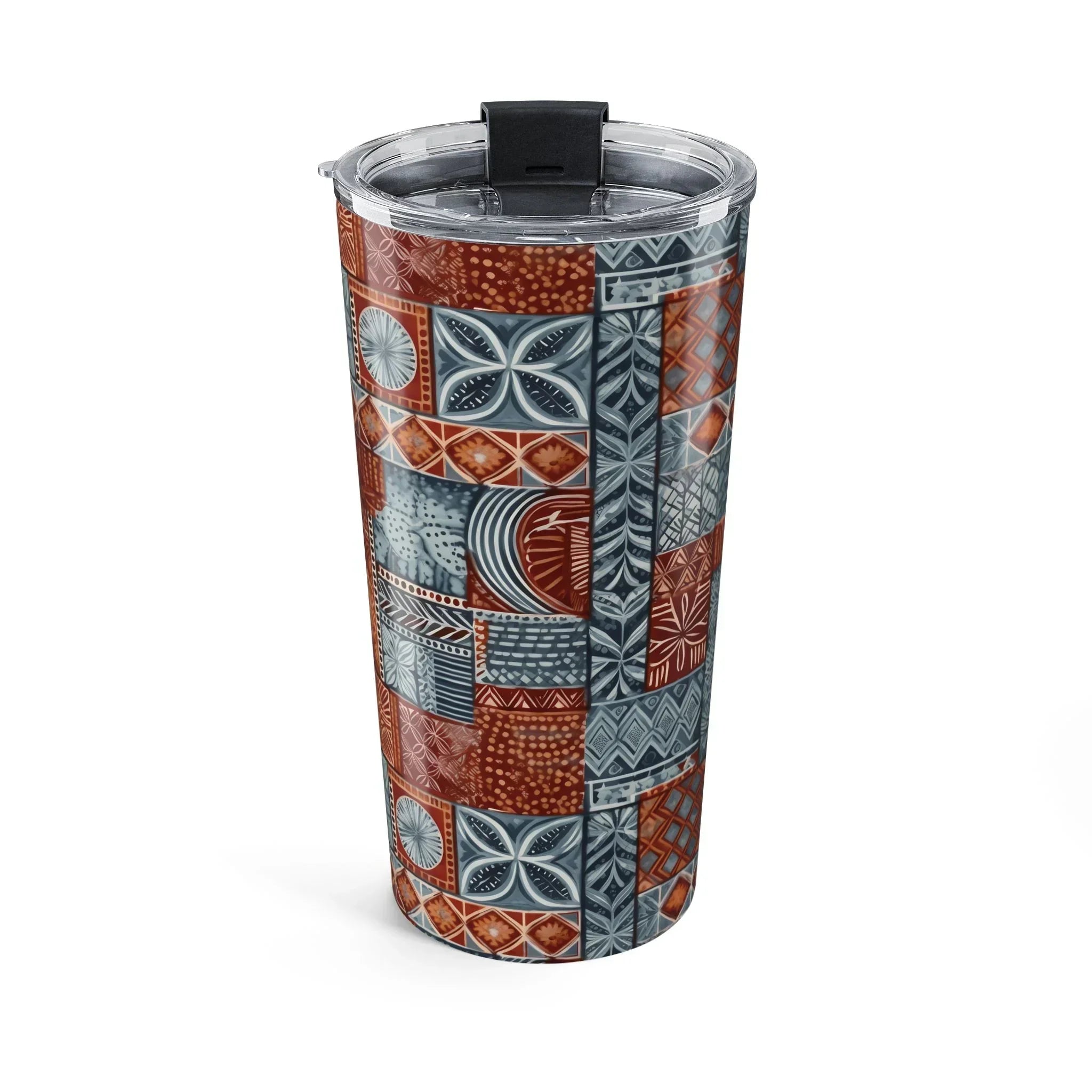 Coral Path Tapa Cloth Tumbler - The Global Wanderer