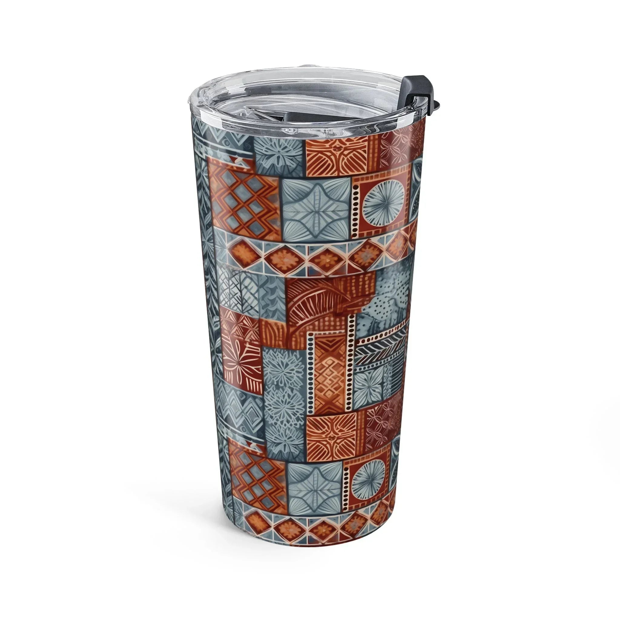 Coral Path Tapa Cloth Tumbler - The Global Wanderer