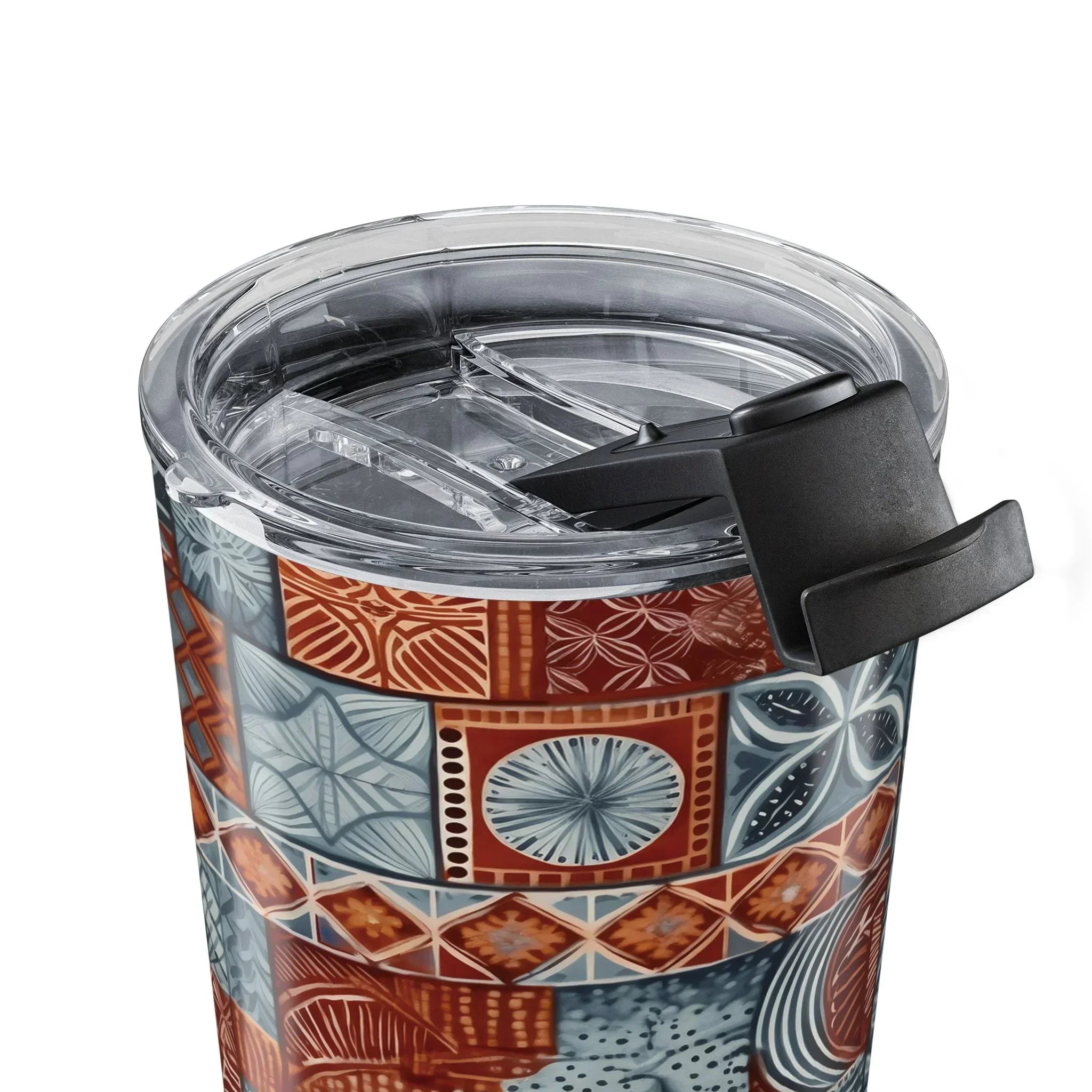 Coral Path Tapa Cloth Tumbler - The Global Wanderer